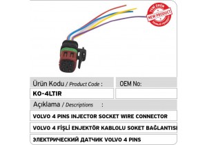 Volvo 4 Fişli Enjektör Kablolu Soket Bağlantısı